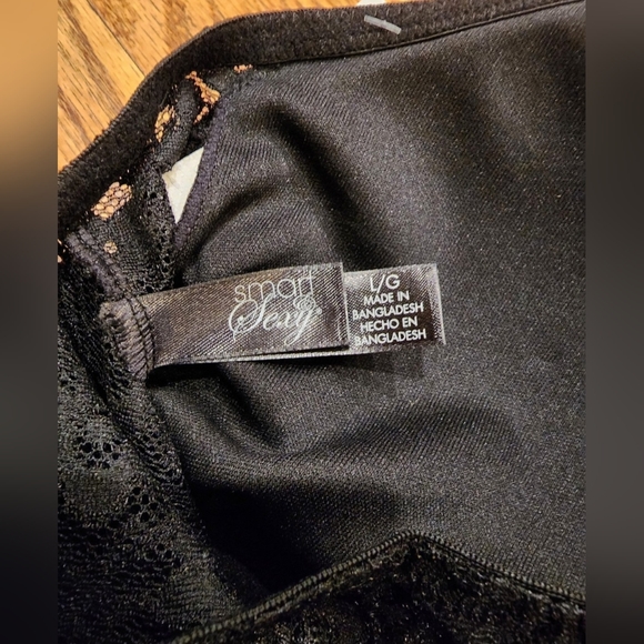 NWT Smart & Sexy Signature Lace Deep V Black Bralette Size L - Picture 9 of 9